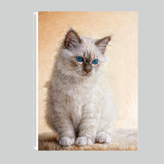 Personalized Hand-Painted Pet Oil Portrait