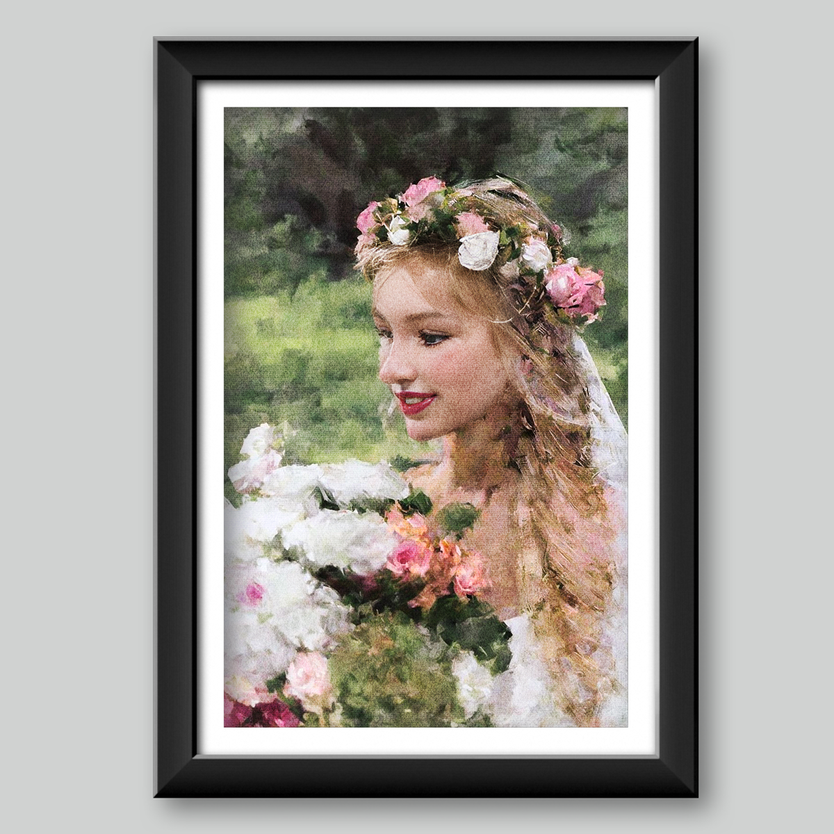 Personalized Handcrafted Oil Painting People's Portrait - Custom Art from Your Picture