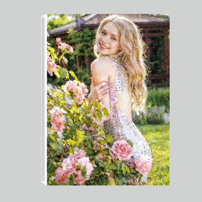 Personalized Handcrafted Oil Painting People's Portrait - Custom Art from Your Picture