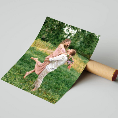 Personalized Handcrafted Oil Painting People's Portrait - Custom Art from Your Picture