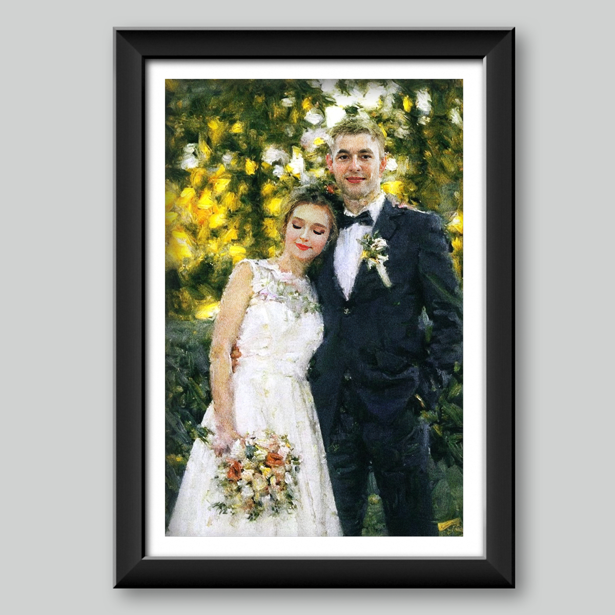 Personalized Handcrafted Oil Painting People's Portrait - Custom Art from Your Picture