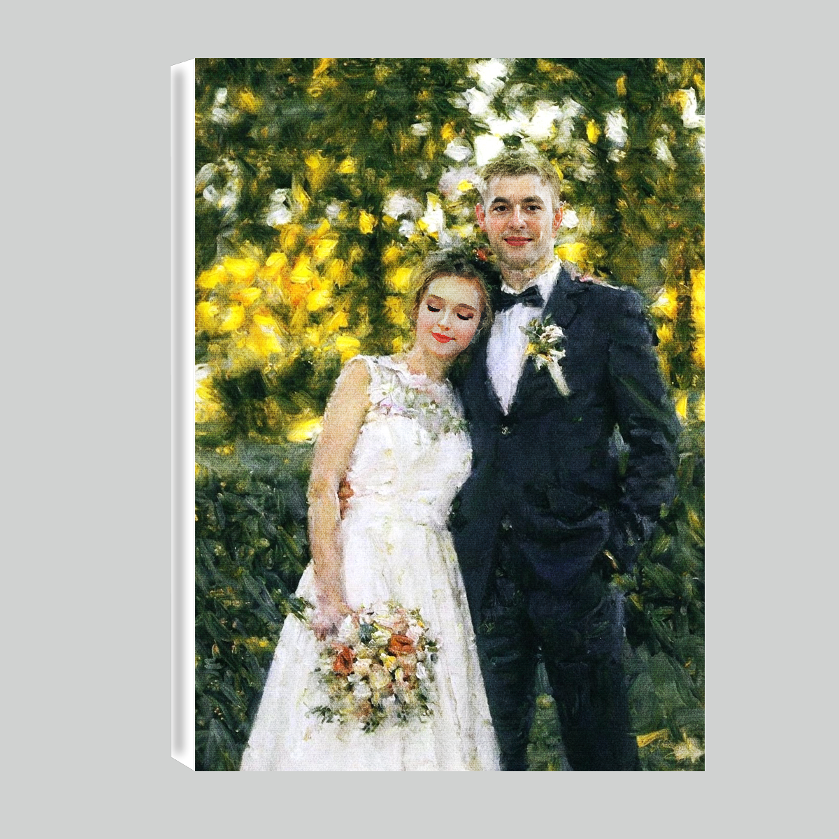 Personalized Handcrafted Oil Painting People's Portrait - Custom Art from Your Picture