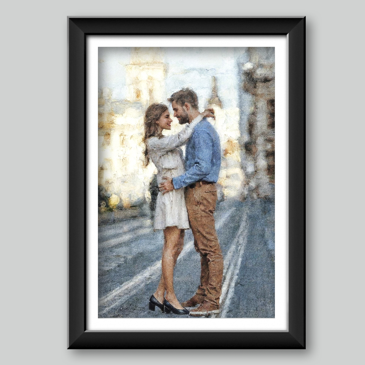 Personalized Handcrafted Oil Painting People's Portrait - Custom Art from Your Picture