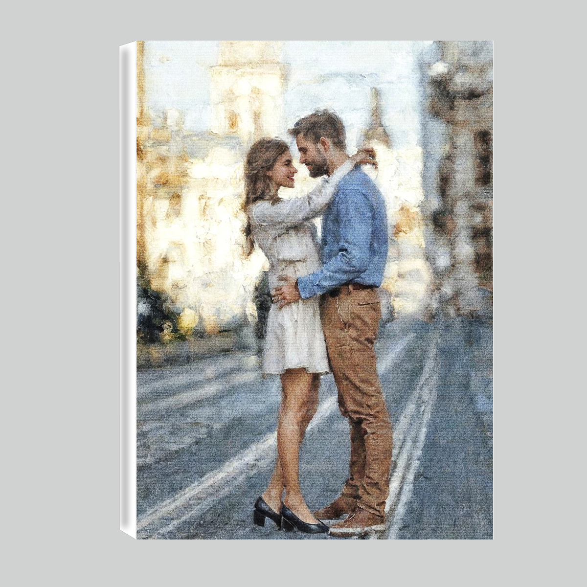 Personalized Handcrafted Oil Painting People's Portrait - Custom Art from Your Picture